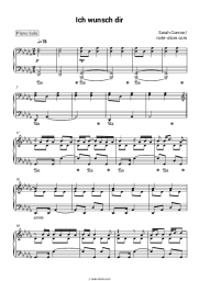Sheet music, chords Sarah Connor - Ich wunsch dir