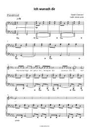 Sheet music, chords Sarah Connor - Ich wunsch dir