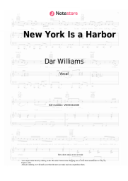 Sheet music, chords Dar Williams - New York Is a Harbor