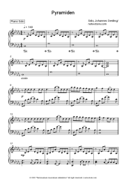 Sheet music, chords Sido, Johannes Oerding - Pyramiden