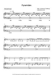 Sheet music, chords Sido, Johannes Oerding - Pyramiden