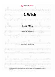 Sheet music, chords Ava Max - 1 Wish