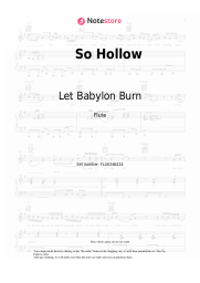 Sheet music, chords Let Babylon Burn - So Hollow