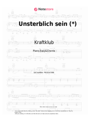 Sheet music, chords Kraftklub, Domiziana - Unsterblich sein (*)