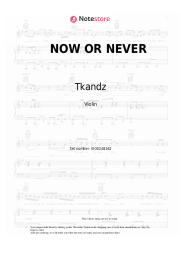 Sheet music, chords Tkandz, CXSPER - NOW OR NEVER