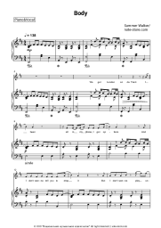 Sheet music, chords Summer Walker - Body