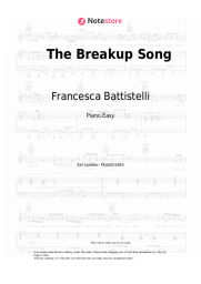 Sheet music, chords Francesca Battistelli - The Breakup Song