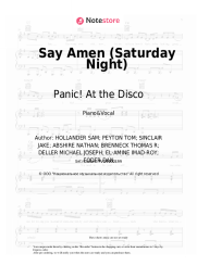 Sheet music, chords Panic! At the Disco - Say Amen (Saturday Night)