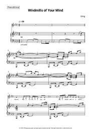 Sheet music, chords Sting - Windmills of Your Mind