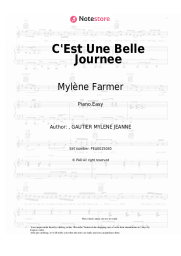 Sheet music, chords Mylène Farmer - C'Est Une Belle Journee