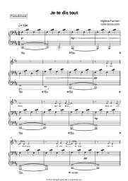 Sheet music, chords Mylène Farmer - Je Te Dis Tout