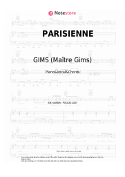 Sheet music, chords GIMS (Maître Gims), La Mano 1.9 - PARISIENNE