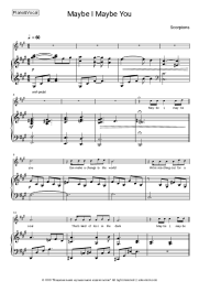 Sheet music, chords Scorpions - Maybe I Maybe You