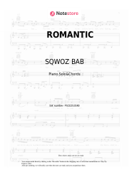 Sheet music, chords SQWOZ BAB - ROMANTIC