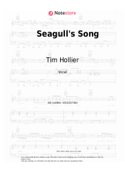 Sheet music, chords Tim Hollier - Seagull's Song
