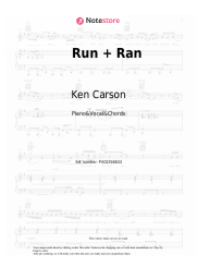 Sheet music, chords Ken Carson - Run + Ran