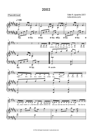 Sheet music, chords Sido, Apache 207 - 2002