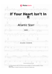 Sheet music, chords Atlantic Starr - If Your Heart Isn’t In It