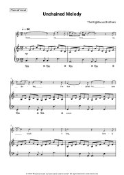 Sheet music, chords The Righteous Brothers - Unchained Melody