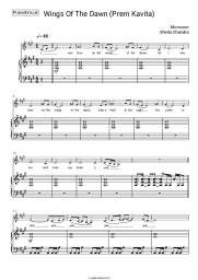 Sheet music, chords Monsoon, Sheila Chandra - Wings of Dawn (Prem Kavita)