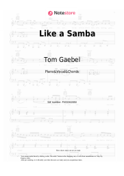 Sheet music, chords Tom Gaebel - Like a Samba