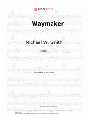 Sheet music, chords Michael W. Smith, Vanessa Campagna, Madelyn Berry - Waymaker