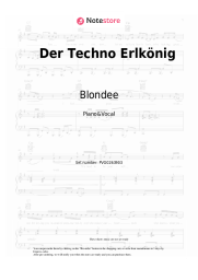 Sheet music, chords Blondee - Der Techno Erlkönig