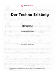 Sheet music, chords Blondee - Der Techno Erlkönig
