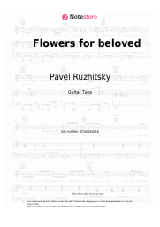 Sheet music, chords Pavel Ruzhitsky - Flowers for beloved