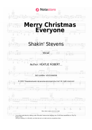 Sheet music, chords Shakin' Stevens - Merry Christmas Everyone