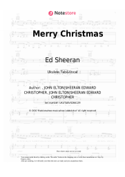 Sheet music, chords Ed Sheeran, Elton John - Merry Christmas