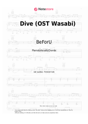 Sheet music, chords BeForU - Dive (OST Wasabi)