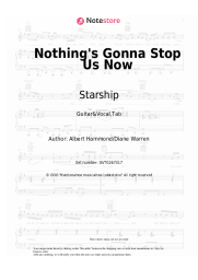 Sheet music, chords Starship - Nothing's Gonna Stop Us Now