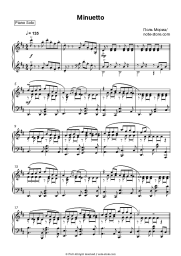 Sheet music, chords Paul Mauriat - Minuetto