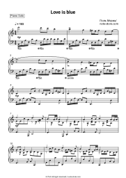 Sheet music, chords Paul Mauriat - Love is blue