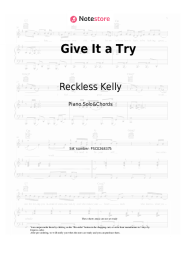 Sheet music, chords Reckless Kelly - Give It a Try