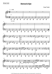 Sheet music, chords Deep Purple - Demon's Eye