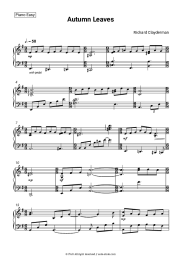 Sheet music, chords Richard Clayderman - Autumn Leaves