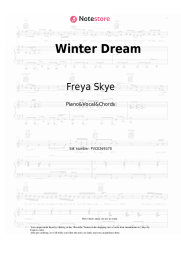 Sheet music, chords Freya Skye - Winter Dream