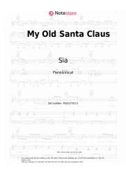 Sheet music, chords Sia - My Old Santa Claus