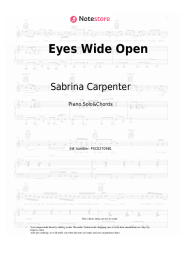 Sheet music, chords Sabrina Carpenter - Eyes Wide Open