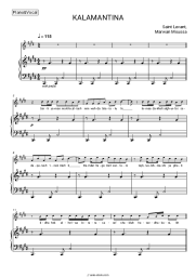 Sheet music, chords Saint Levant, Marwan Moussa - KALAMANTINA
