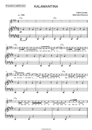 Sheet music, chords Saint Levant, Marwan Moussa - KALAMANTINA