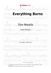 Sheet music, chords Tom Morello, Beartooth - Everything Burns