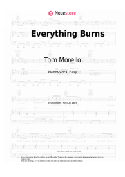 Sheet music, chords Tom Morello, Beartooth - Everything Burns
