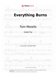 Sheet music, chords Tom Morello, Beartooth - Everything Burns