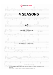 Sheet music, chords XG - 4 SEASONS