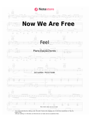 Sheet music, chords Feel - Now We Are Free