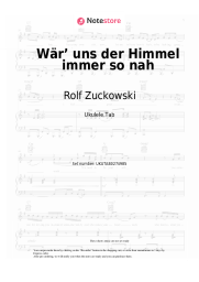 Sheet music, chords Rolf Zuckowski - Wär’ uns der Himmel immer so nah