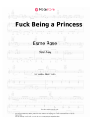 Sheet music, chords Esme Rose - Fuck Being a Princess